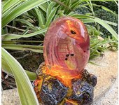 Resin Dinosaur Egg Lava Dragon Egg Crystals Transparent Dragon Egg Artwork Sculpture Statue Ornamental Dinosaur Collection