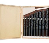 Brocas HSS MK-3 Optimum - Juego de 9 Piezas en Caja de Madera