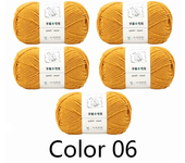 5Pcs X100g Yarn for Hand Knitting Acrylic Crochet Thread Knit Sweaters Lines Crocheting Bag Blanket