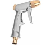 boquilla para manguera de jardín, pulverizador de manguera de metal resistente, pistola de agua, boquilla multifunción ajustable para regar plantas, lavado de coches y ducha para perros
