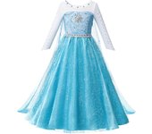 Fancy Queen Elsa Anna Costume Girls Princess Dress Toddler Halloween Cosplay Party Vesidos For 2-10 Years