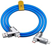 4 In 1 120W USB Type C to Type C Cable for Honor Huawei 3 IN 1 PD 100W Fast Charging Data Cable for iPhone 15 Pro Max 1M/1.5M/2M