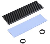 M.2 Heatsink Heatsink with Thermal Silicone Pads 2280 SSD Heatsink with 2 Black Rubber Straps For PC/PS5 M.2 SATA SSD