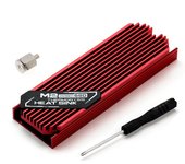 Ultrathin M.2 SSD Heat Sink M2 2280 Solid State Hard Disk Aluminum Heatsink Cooler Cooling Thermal Pad Red