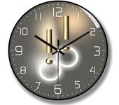Reloj de cuarzo Sin TicTac Funciona con Pilas (Negro)