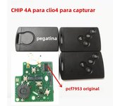 1/5pcs 4 Buttons smart key 433MHz Hitag AES original PCF7953 4A Chip Passive Keyless Go For clio 4 for captur key after 2013