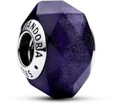 Pandora Charm en plata de ley Cristal de Murano Azul Facetado 792984C00 , para Mujer