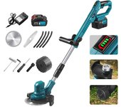12000RPM Cortacésped eléctrico inalámbrico, 1500W cortadora plegable ajustable, herramientas eléctricas de corte eficiente para jardín, batería Makita de 18V