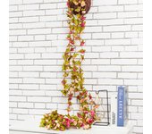 Unrovice 2.5M Spring Autumn Artificial Rose Flowers Garland Wedding Home Room DIY Wall Fake Plant Vines Garden Arch Decoration