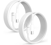 Cable USB C a Lightning para iPhone, paquete de 2 cables de carga rápida de 2 m de Apple, cable tipo C a Lightning de 2 m para Apple iPhone Pro/Pro Max