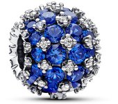 Pandora Charm en plata de ley Azul Redondo Brillante en Pavé​ 792630C02 , para Mujer