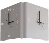 Reloj de pared cuadrado Reloj colgante de pared de esquina plegada Reloj silencioso de arco elegante con luz para la decoración del hogar de la sala de estar: fácil de instalar, fácil de usar