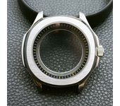 High-quality Silvery Black Case have inner ring 39.5mm watch men's case FIT NH34 NH35 NH36 movement Automtaic Watch Box
