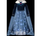 2025 Evening Party Girls LED Lights Elsa Anna Kids Princess Dress Coslplay Halloween Luminous Prom Gowns