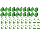 80Pcs Plant Climbing Wall Fixture Clips Plant Fixer Vines Garden Green Leaf Plant Wall Clips Vines Holder for Wall Decor