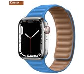 Leather Link for Apple Watch Band 45mm 41mm 40mm 44mm 49mm Original Magnetic Loop Bracelet IWatch Series 8 Ultra 3 SE 6 7 Strap