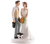 Figura para pastel de boda Fútbol Figuras de Tarta Fútbol Bodas 20 cm