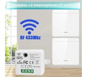 RF433Mhz Wireless Light Wall Switch Relay Receiver 10A 1/2/3Gang Panel Switch Remote Control Interruptor For LED Lamp 110V 220V