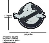 Ghostbuster Red Catch the Ghost Team Tactical Embroidery Glow In Dark Patch Stickers On Clothing With Hook And Loop