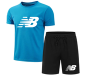 Men's casual fashion summer mesh suit men's quick-drying breathable sports suit short-sleeved T-shirt suit men's jogging suit