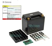 Turmera 12V 30Ah to 35Ah Motorcycle Battery Storage Box 3X10 18650 Holder 3S 40A BMS with Solder Nickel Use in Replace Lead-Acid