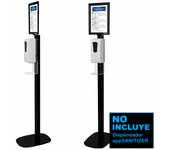 Soporte ajustable approx para dispensador desinfectante manos appsanitizer incluye cartel informativo