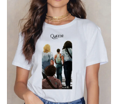 Freddie Mercury Queen Band T Shirt Women Harajuku Vintage Ullzang T-shirt Fashion Queen Tshirt 90s Graphic Rock Top Tees Female