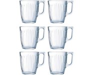 Luminarc GRAND CENTRAL Caja 6 Mugs Vidrio 25CL Transparente Brillo Fácil Limpieza Ecológico