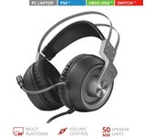 Auriculares Gaming Trust GXT 430 Ironn - Sonido Envolvente - Micrófono Flexible - Diadema Ajustable - Cable 2m - Pc/ps4/nintendo/xbox