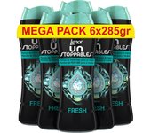 Pack De Lenor UNstoppables Perlas Suavizante de Perfume para la Ropa, 93 x 6 Lavados (6 x 285 g), Potenciador de Frescor para el Lavado, Fragancia Ariel, o Fragancia Dream