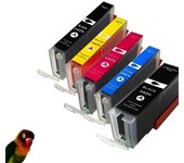 Canon Pack 5 Tintas Compatibles PGI580XXL CLI581XXL para Canon PIXMA TR7550 TR8550 TS6150 TS6151