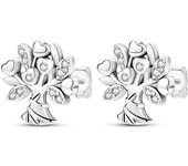 Hot Sale Fashion 925 Silver Earrings Sunflower Flower Four-Leaf Clover Island Spring Series Earrings Ladies Exquisite Birthday