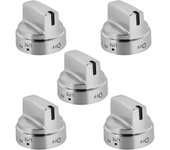 5 paquetes de acero inoxidable WB03X24818 perilla de estufa para GE reemplazos de perillas de estufa de gas, perilla de control del quemador de rango de gas reemplazar PS11729081 AP5989029, EAP11729081, 4363588 (no universal)