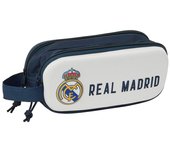 SAFTA  PORTATODO DOBLE 3D REAL MADRID MOCHILAS 3D 6x21x8 Cms.
