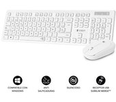 Teclado y Ratón Subblim Combo Business Slim Silencioso Inalámbrico/ Blanco