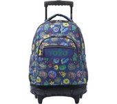 Totto Mochila escolar ruedas  Renglones -Dimensiones:32 x 45.5 x 18 cm-Material:Poliester reciclado