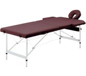vidaXL Camilla de Masaje Plegable 2 Zonas Aluminio y Portátil Color Blanco y morado,  Blanco y rosa,  Morado