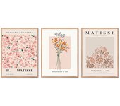 Set de 3 cuadros calidad premium con marco de madera - 30x40 cm o 50x70 cm - POSTER LAB