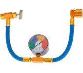 Manómetro R134a - R1234yf + Manguera aire acondicionado coche UNIVERSAL