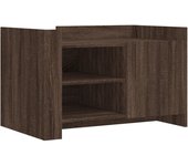 vidaXL Mesa de centro madera de ingeniería 80x50x50 cm Blanco, Negro, Roble Sonoma Mesita de Salón o Comedor o Auxiliar Mesa de Café Meuble Salón
