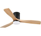 LEDME Ventilador de Techo Led Energy 58W Blanco con Mando a Distancia, Motor DC 40W+Luz Led 18W, 6 Velocidades, Función Verano-invierno, Temporizador