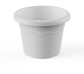Maceta redonda terra color blanco Plastiken