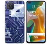 Tumundosmartphone Funda Gel Tpu para Oppo Reno 4Z 5G diseño Circuito Dibujos