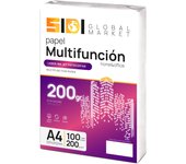 Papel A4, Papel Impresora A4, Folios A4 80gr, Paquete de Folios A4 para Uso Escolar, Laboral o Personal, Folios A4 para Fotocopiadora y Multiusos, Paquete Folios A4 - SIDI (100h, 200gr)