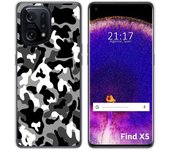 Funda Silicona para Oppo Find X5 5G diseño Snow Camuflaje Dibujos