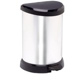 CURVER Cubo basura COCINA papelera IML Metalizado cierre pedal 20 litros