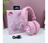 Sanrio Kuromi Bluetooth Headphones Hello Kitty Cartoon Wireless Sports Earphones with LED Lights Gaming Headsets Noise Reduction