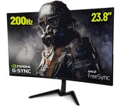 YEYIAN Monitor de Juego Curvo de 23.8 '' Sigurd HDMI Displayport, 200 Hz, Tiempo de Respuesta de 1 ms
