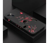 Plum Blossom Field Wind Phone Case For iPhone 15 Pro Max Case iPhone 14 13 12 11 Pro XS Max XR X 7 8 Plus 15 Soft Silicone Cover