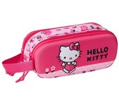 SAFTA  PORTATODO DOBLE 3D HELLO KITTY MOCHILAS 3D HELLO KITTY 6x21x8 Cms.
